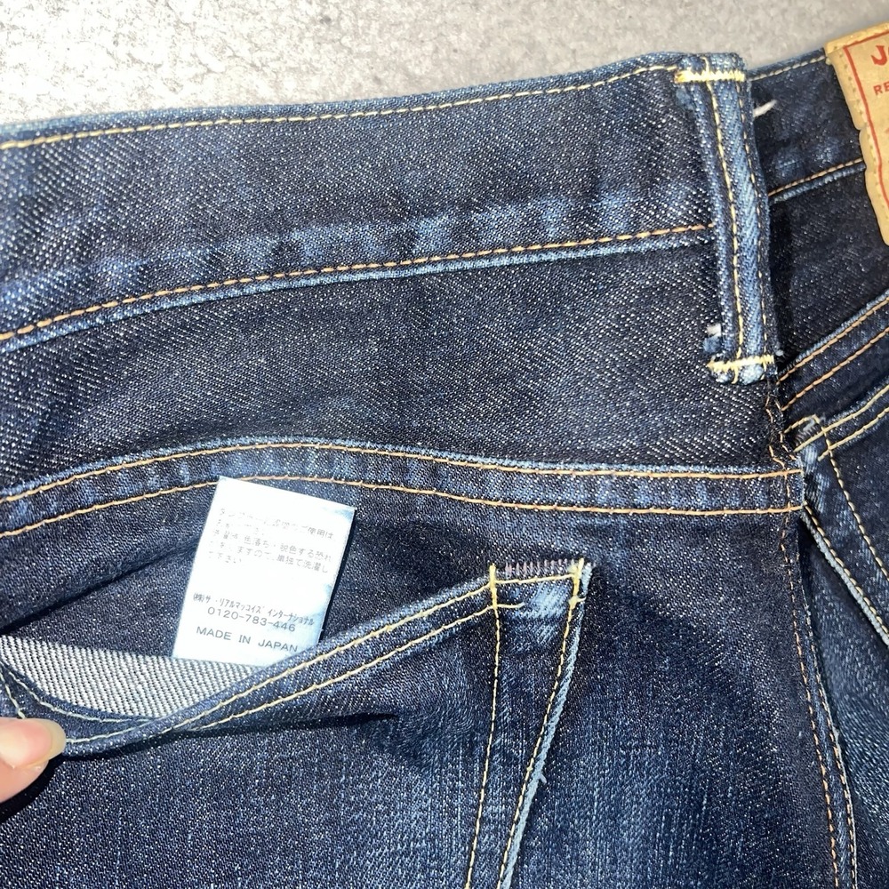 Real Joe McCoy 906 Selvedge Denim Jeans 31 x 36 (31 x 30) Indigo Made in Japan - Picture 10 of 16